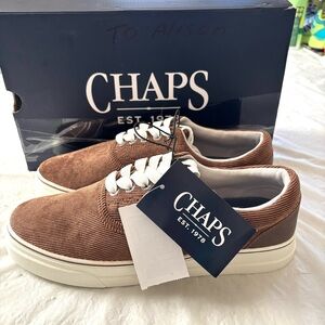 NWT Chaps Chace lace up Brown Casual Sneakers Shoes SZ 7.5